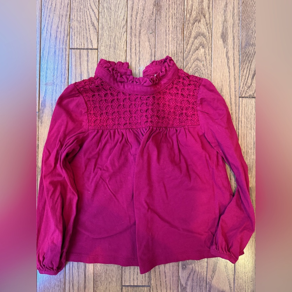 GAP Kids size XS Magenta Long Sleeve Blouse